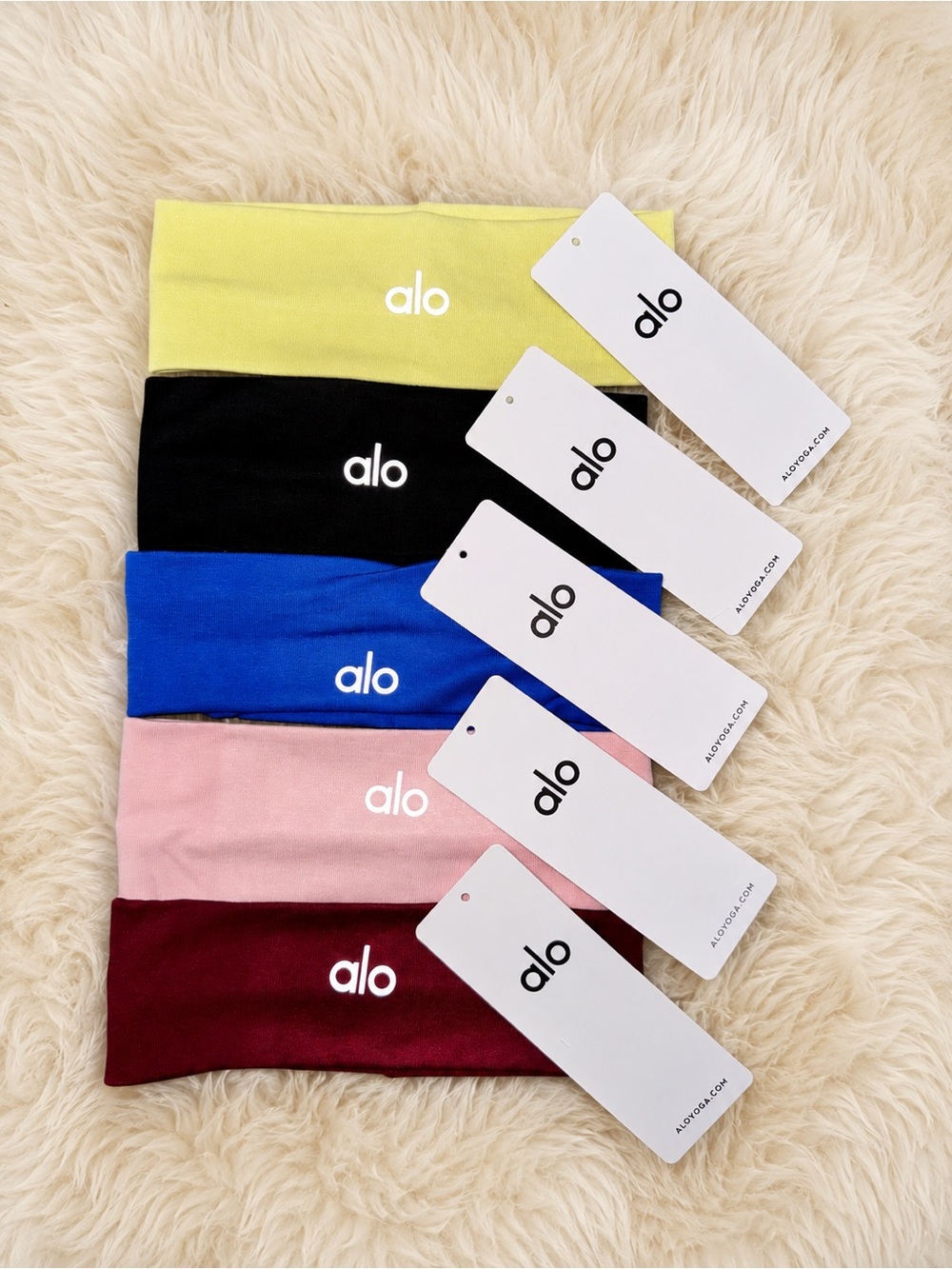Alo Yoga Headband Bundle 5-Pack Mixed Colors New With Tags Athletic Hairbands